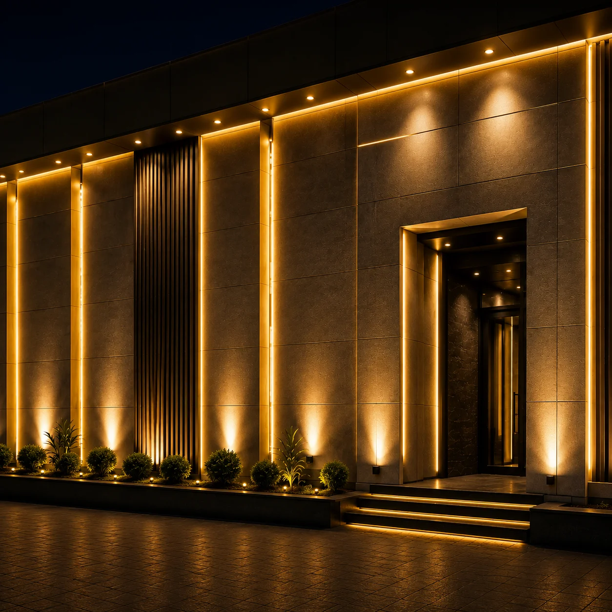 Facade Lighting signage by AIM CORP SIGNAGE